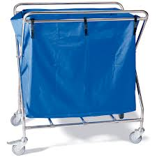 Carro de limpieza con bolsa lona plastificada 340 litros inox carro-limpieza-bolsa-lona-340-litros-inox
