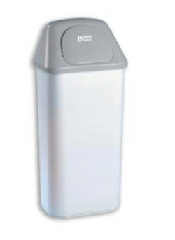 Papelera de plástico con tapa abatible y cierre automático para uso profesional papelera-plastico-tapa-abatible-cierre-automatico
