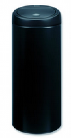 Papelera Touch Bin 30L Brabantia | Tapa táctil negro mate para cocina y oficina papelera-touch-bin-30l-brabantia-negro-mate