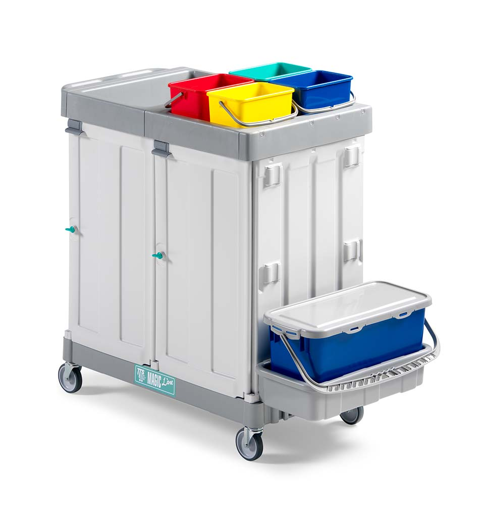 Carro de limpieza Healthcare G15 en polipropileno e inox carro-limpieza-healthcare-g15-polipropileno-inox