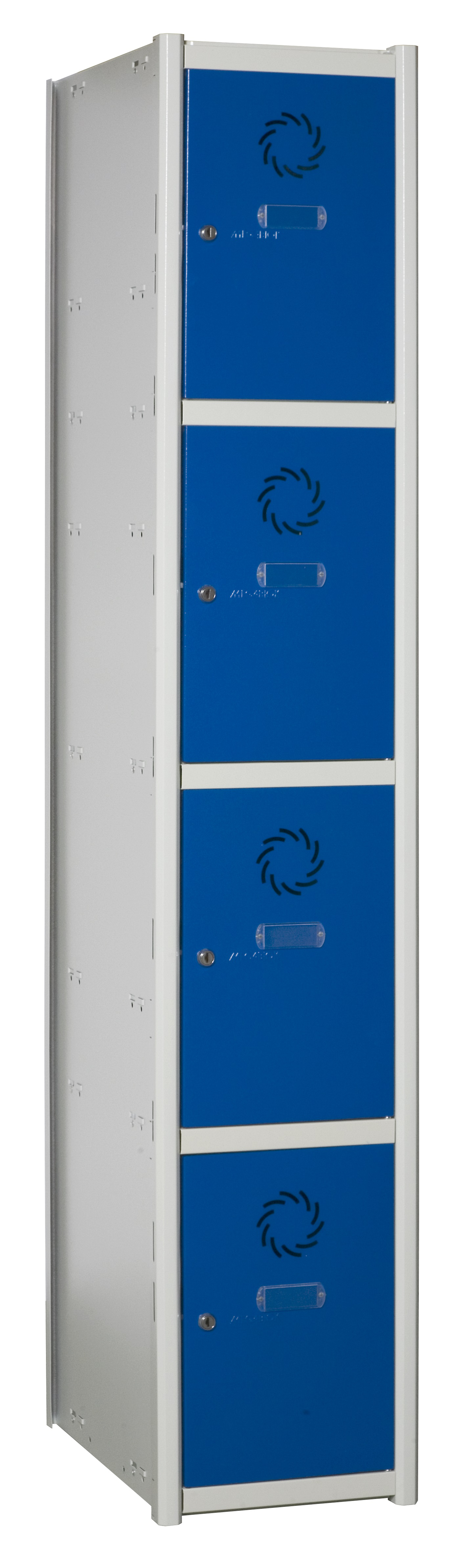 Taquilla Metálica de 4 Puertas taquilla-metalica-4-puertas-acero-epoxi-gris-azul