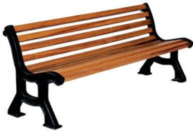 Banco Bastide de madera de guinea y soportes de fundición para mobiliario urbano banco-bastide-madera-fundicion